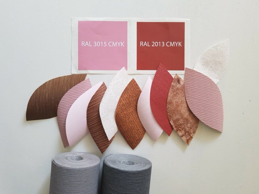 Bladermix behangdecoratie babykamer behang
