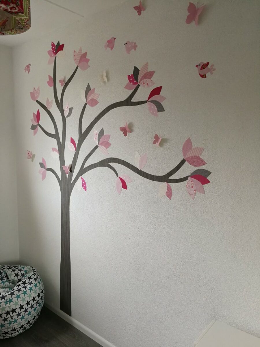 Droomboom behangboom babykamer muurdecoratie handmade zwanger baby kinderkamer