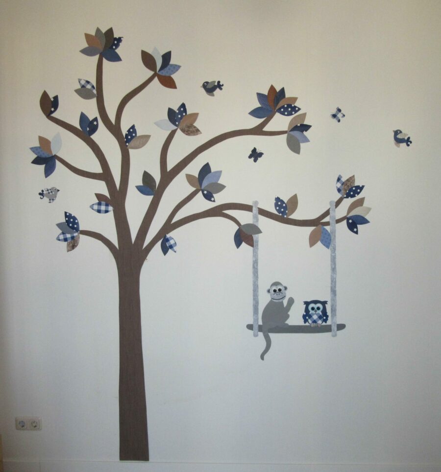 Droomboom behangboom babykamer muurdecoratie handmade zwanger baby kinderkamer