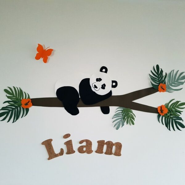 panda behangdecoratie muursticker babykamer behang tropisch