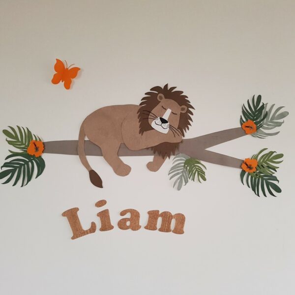 muurdecoratie muursticker babyakmer leeuw welp lion behang