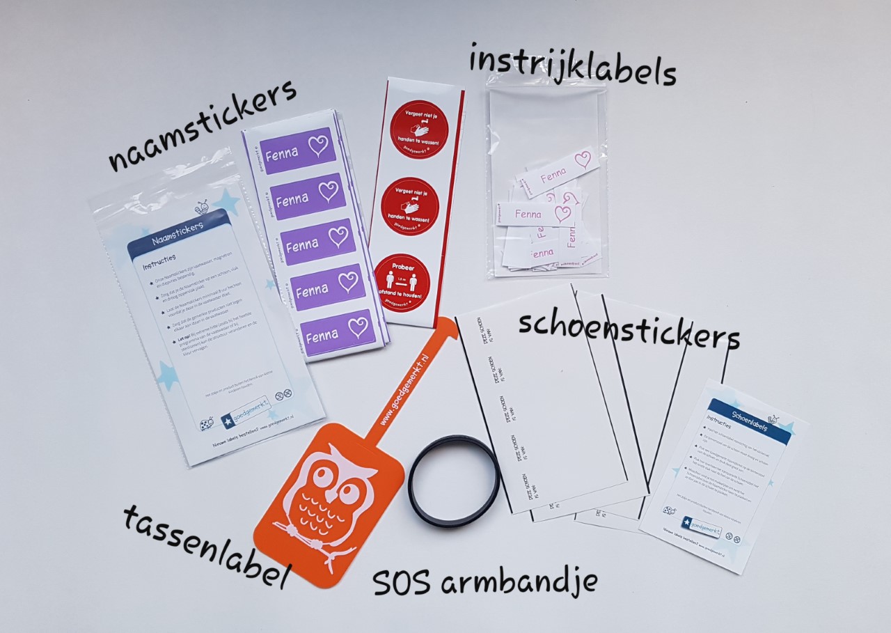 goedgemerkt naamstickers