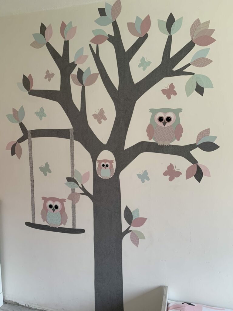 Behangboom blog Halee zacht roze mintgroen