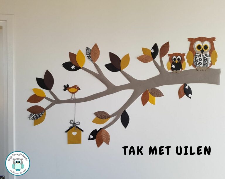 tak met uilen blog muurdecoratie kinderkamer decoratie