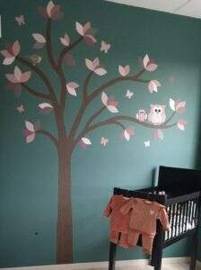 Droomboom muurdecoratie behang babykamer
