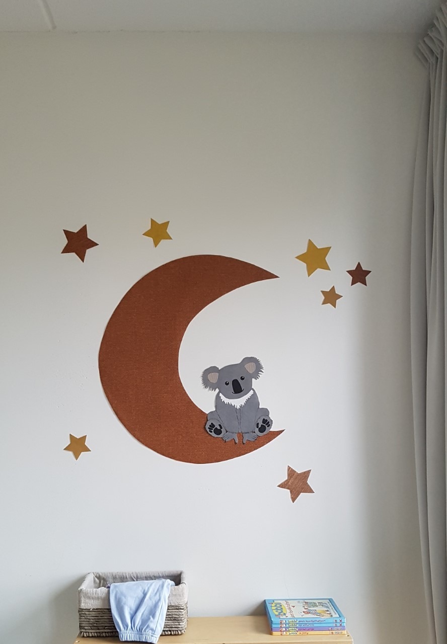 koala muurdecoratie babykamerbehang muursticker behangsticker wandversiering behang eyecatcher