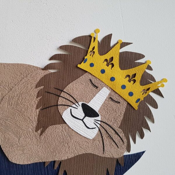 behangdecoratie babykamer behang muurdecoratie leeuw maan met sterren jungle muursticker babykamerstyling dutchdesign