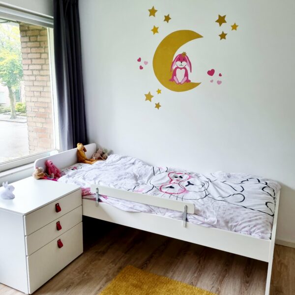 maan behangdecoratie babykamer behang konijn muursticker behangsticker muurdecoratie kinderkamer