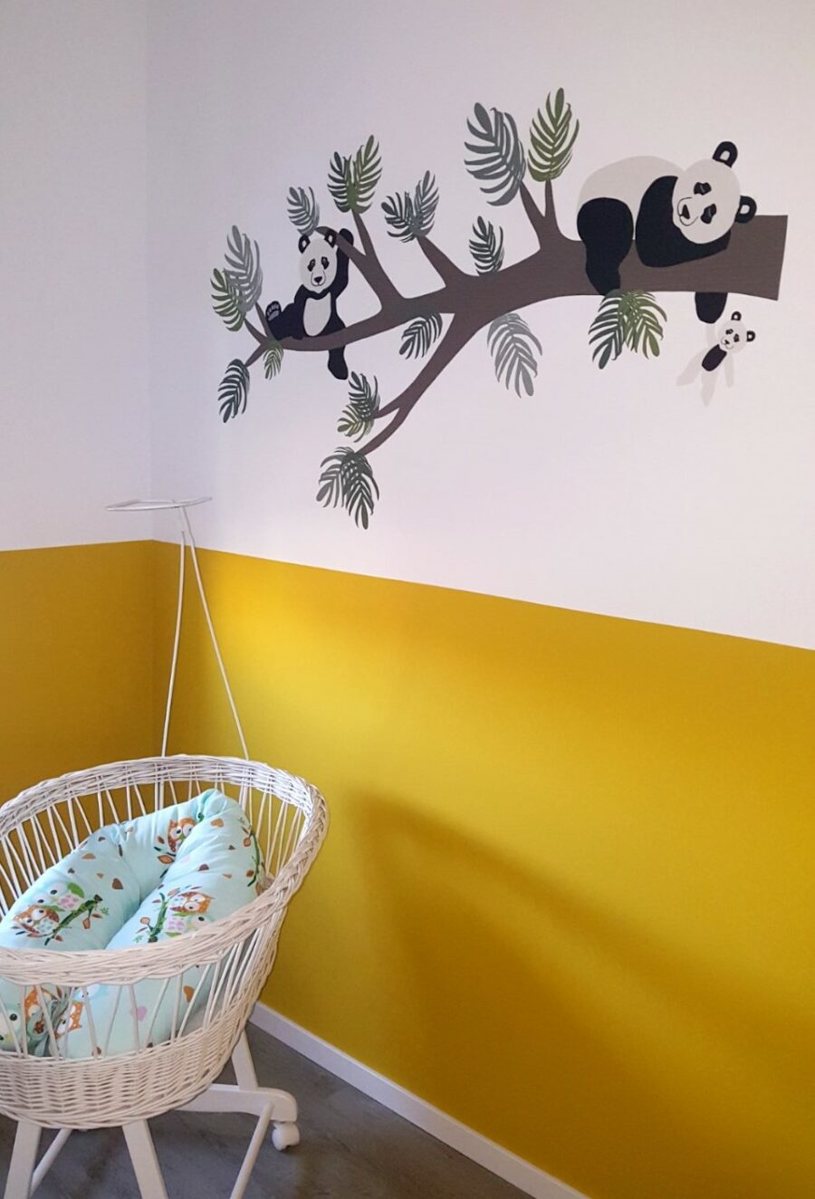 Behangdecoratie pandabeer pandatak babykamer behang jungle muursticker behangsticker vliesbehang babykamerinrichting
