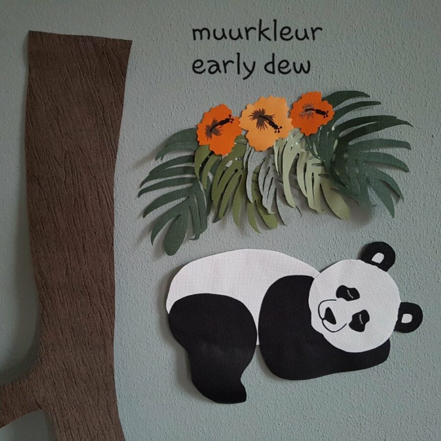 Behangdecoratie pandabeer pandatak babykamer behang jungle muursticker behangsticker vliesbehang babykamerinrichting