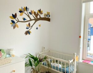 Behangtak met uilen muurdecoratie babykamer babykamerstyling muursticker behangsticker
