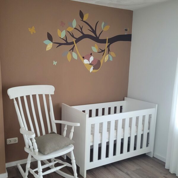 Muurdecoratie babykamer behang vos