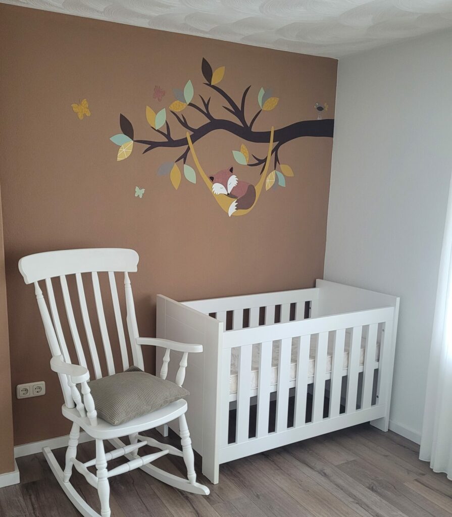 Muurdecoratie babykamer behang vos