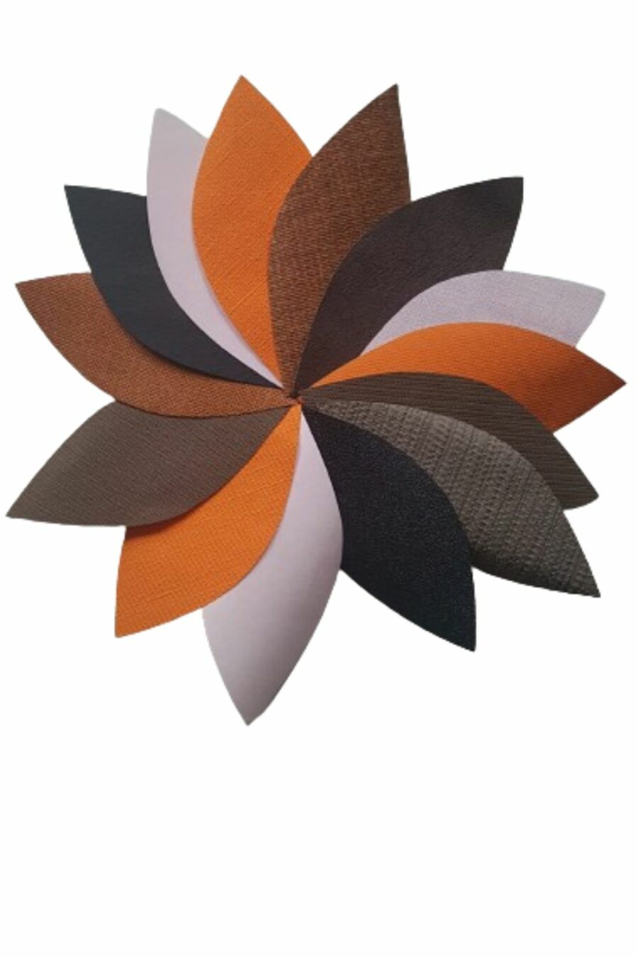 Bladermix oranje-zwart-roze-bruin
