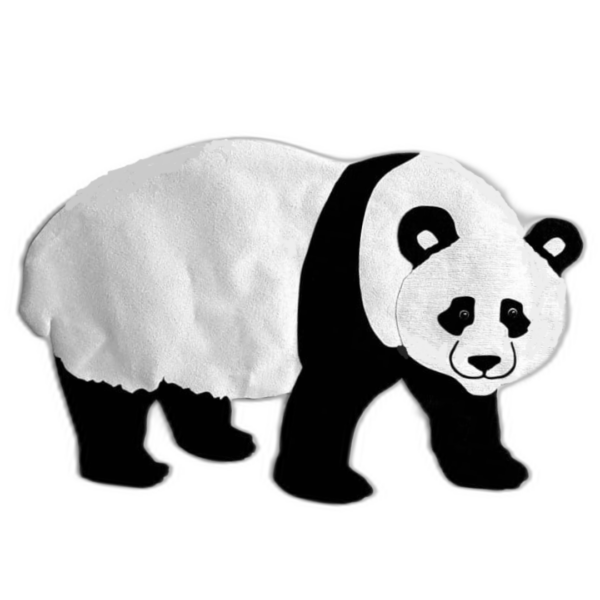Lopende panda behangdecoratie voor babykamer jungle thema pandabeer