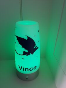 gepersonaliseerd nachtlampje met kleuren