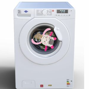 knuffel in wasmachine
