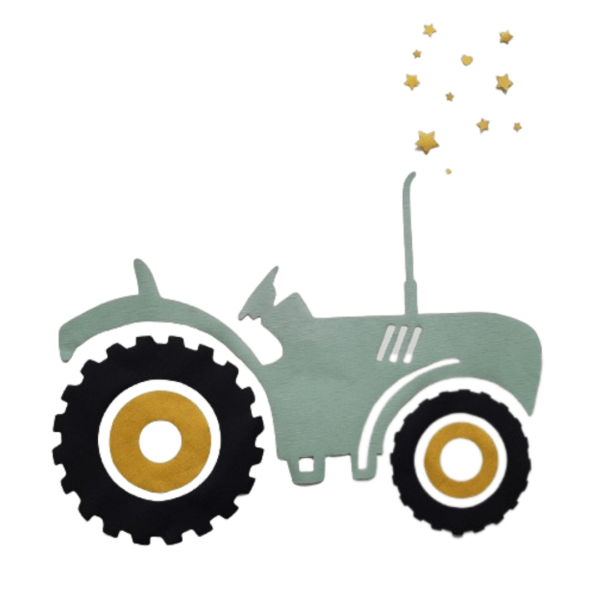 tractor muurdecoratie behang kinderkamer in kleur naar keuze