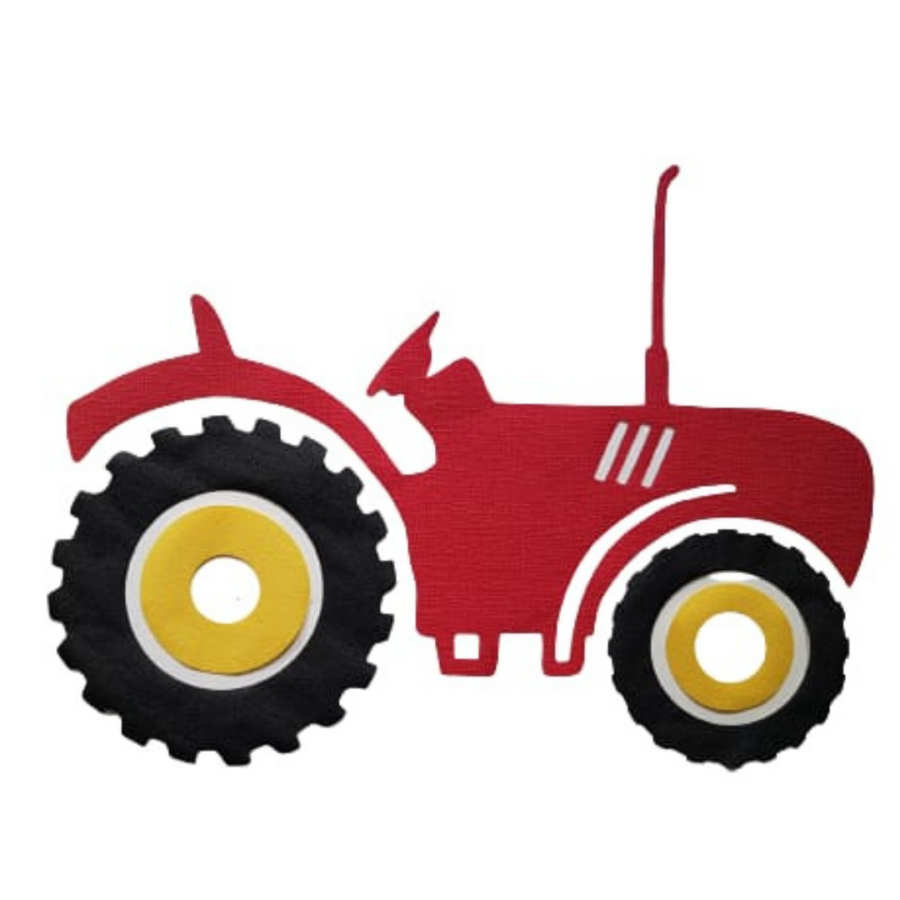 rode tractor muurdecoratie behang kinderkamer in kleur naar keuze