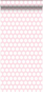 behang roze stippen