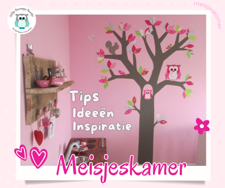 meisjeskamer roze muurdecoratie tips ideeën inspiratie