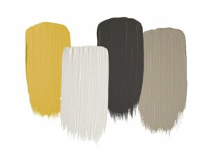 Okergeel babykamer beige-grijs