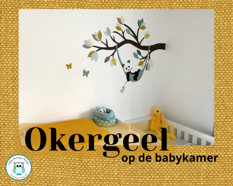 Okergeel op de babykamer blog uiltje boompje beestje