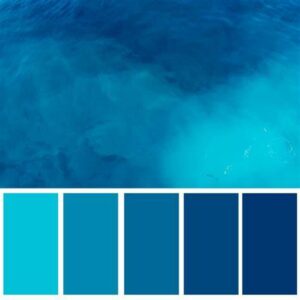 Kleur palet oceaan tinten