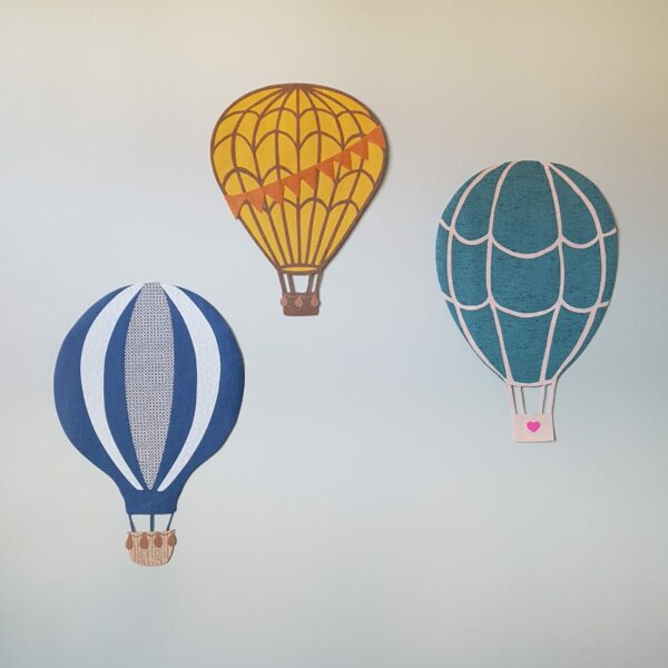 Luchtballonnen muurdecoratie kinderkamer