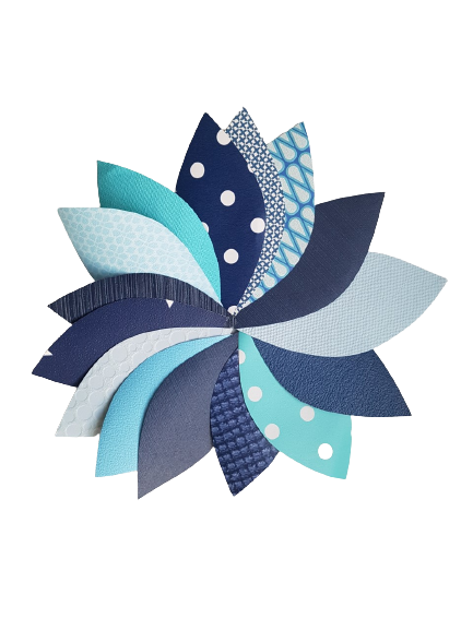 Bladermix blauw tinten