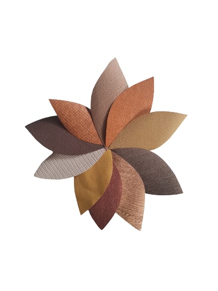 Bladermix aarde tinten: roestbruin-bruin-beige-taupe - camel