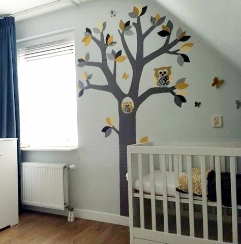 Behangboom muurdecoratie kinderkamer decoratie behang