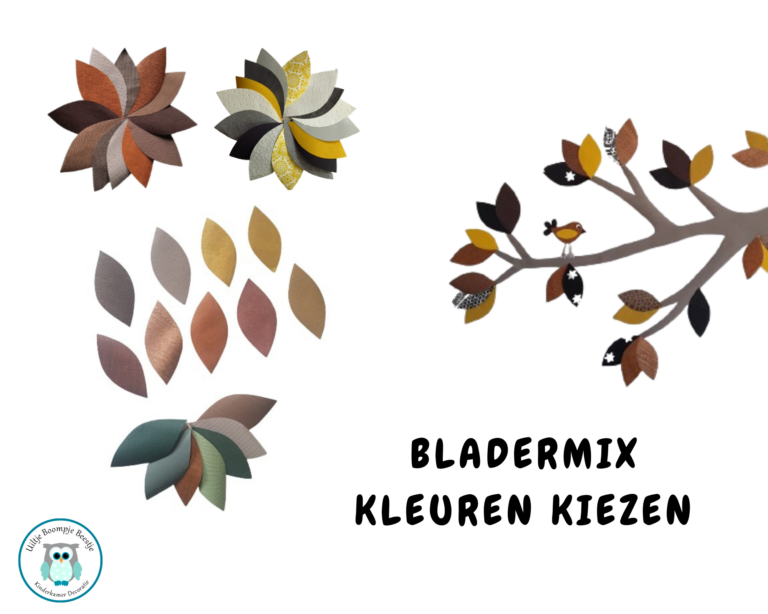 bladermix kleuren kiezen behangdecoratie kinderkamer decoratie