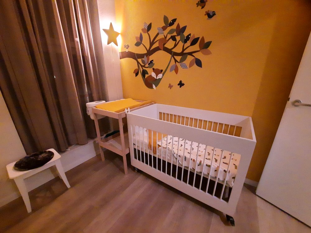 vosmuurdecoratie behang babykamer
