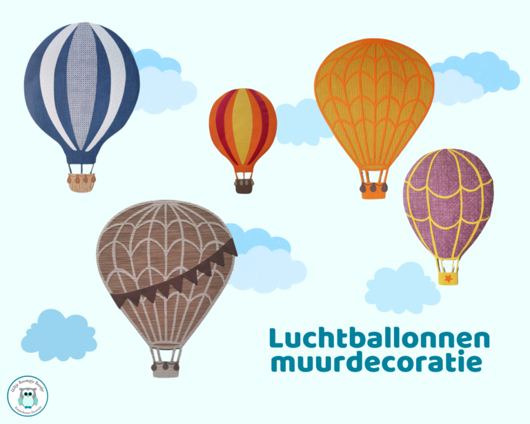 Luchtballonnen muurdecoratie kinderkamer