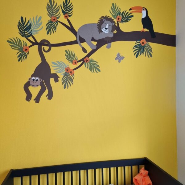 jungletak muurdecoratie kinderkamer behangsticker