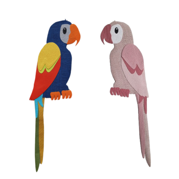 papegaaien muurdecoratie behang jungle kinderkamer