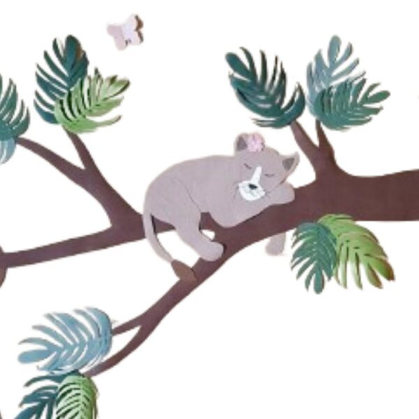 welp muurdecoratie behang jungle thema kinderkamer