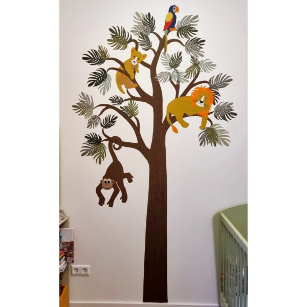 Behangboom muurdecoratie jungle kinderkamer behang