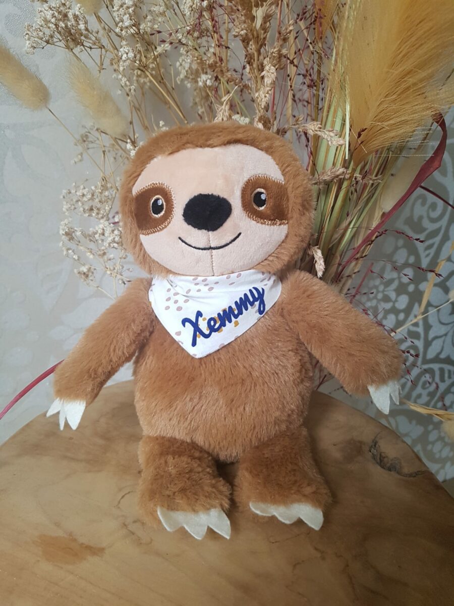 luiaard knuffel met naam