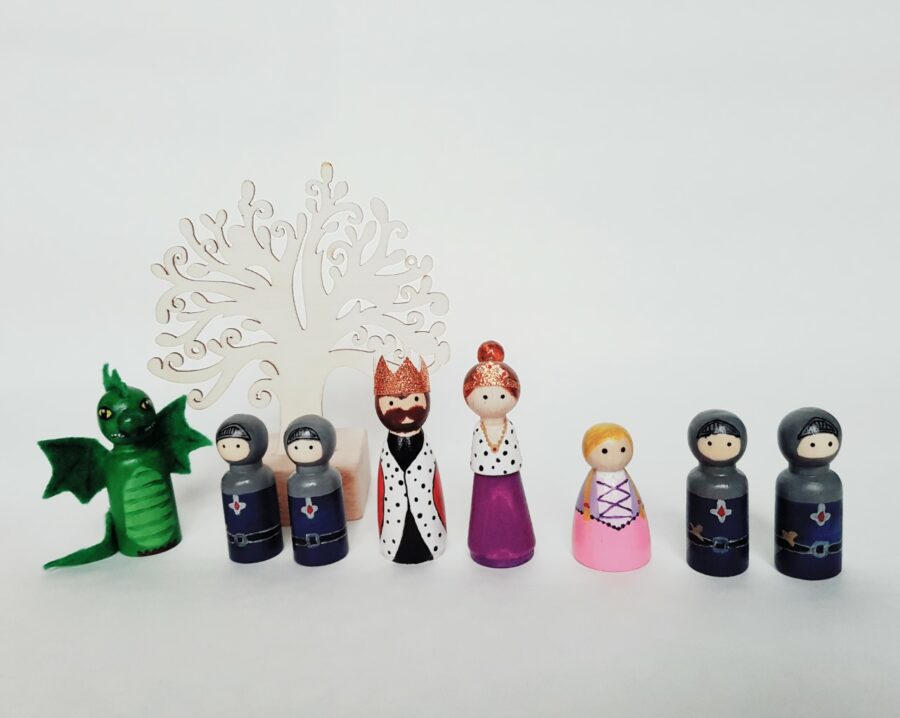 pegdolls thema koninkrijk ridder draak koning