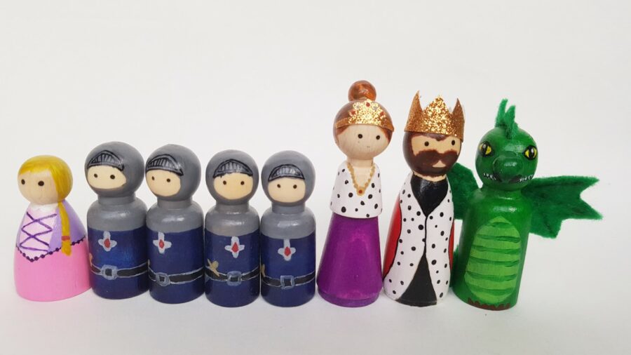 pegdolls koninkrijk houten poppetjes fantasie